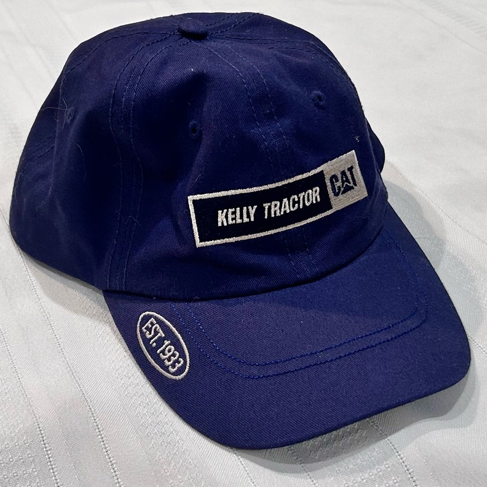 Kelly Tractor CAT baseball cap hat caterpillar navy cotton